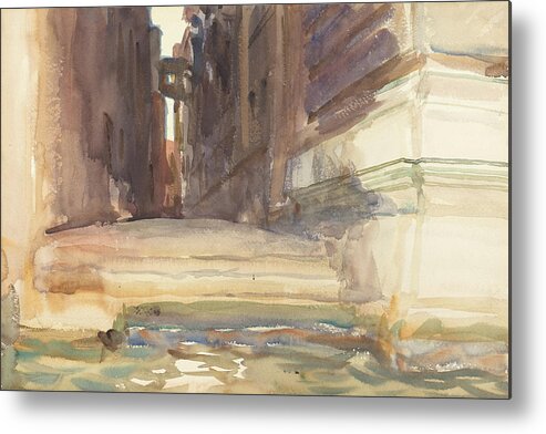 Calle Della Rosa Metal Print featuring the painting The Calle della Rosa with the Monte di Pieta, Venice by John Singer Sargent