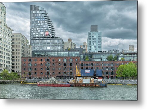 Barge Metal Print featuring the photograph The Changing Brooklyn Waterfront by Cate Franklyn