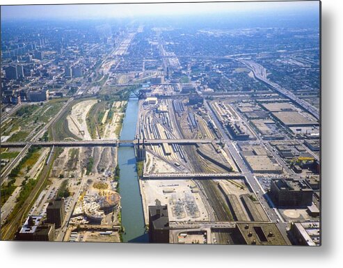  Metal Print featuring the photograph The Chicago Rail Freight Yards in 1984 by Gordon James
