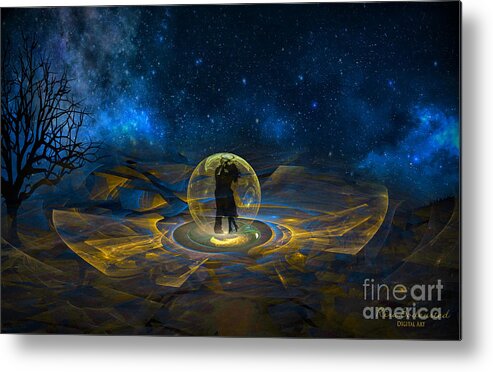 Surreal Metal Print featuring the mixed media The Circle Game by Kira Bodensted