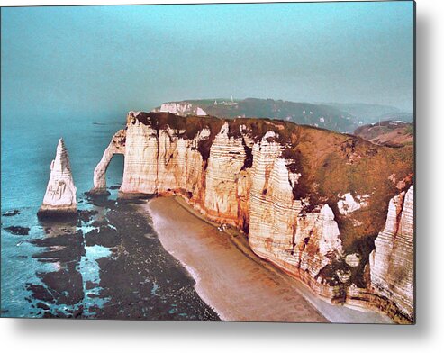 Cliffs At Deauville Ii Metal Print featuring the photograph The Cliffs at Deauville 2 by Susan Maxwell Schmidt