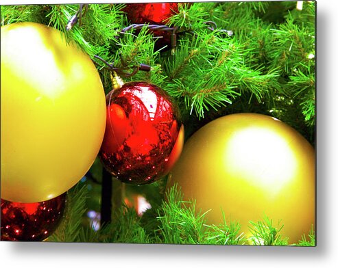 Ball Metal Print featuring the photograph The Colors of Christmas by Pheasant Run Gallery