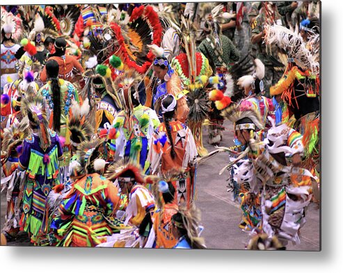 Native Metal Print featuring the photograph The Dance by Donald J Gray