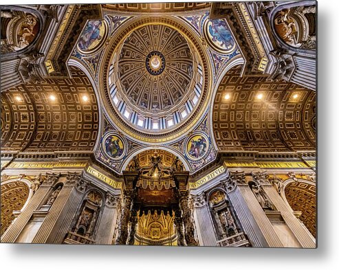 Dome Metal Print featuring the photograph The Dome of St. Peter's Basilica by David Downs