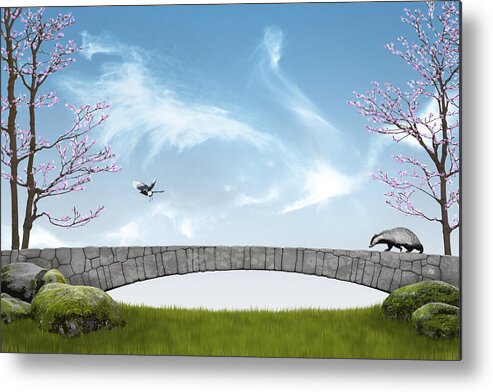 Dragon Metal Print featuring the digital art The dragon by Moira Risen