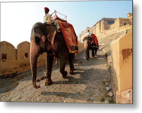 India Metal Print featuring the photograph Kingdom Come. - Amber Palace, Rajasthan, India by Earth And Spirit