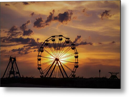 Sunset Metal Print featuring the photograph The Ferris Wheel by Christina McGoran