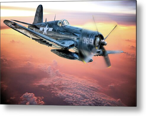 Marine Metal Print featuring the photograph The Flight Home by JC Findley