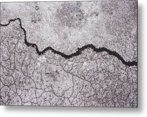 Dji Mavic Pro 2 Metal Print featuring the photograph The lines of Winter by John McGraw