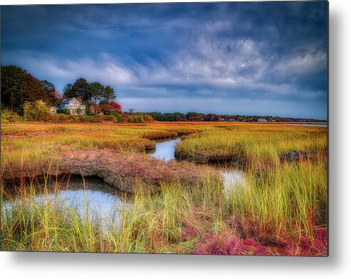 Footbridge Beach Metal Print featuring the photograph The Marsh by Penny Polakoff