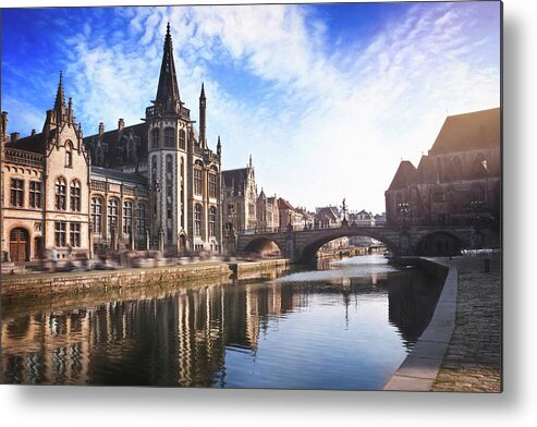 Ghent Metal Print featuring the photograph The Medieval Old Town of Ghent by Carol Japp