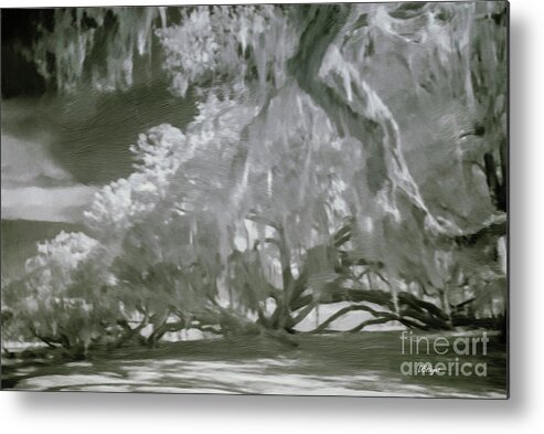 Oaks Metal Print featuring the mixed media The Mighty Live Oak by DB Hayes