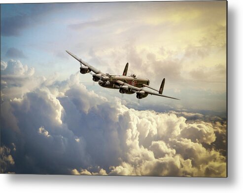Avro Lancaster Bomber Metal Print featuring the digital art The Phantom - Lancaster Bomber by Airpower Art