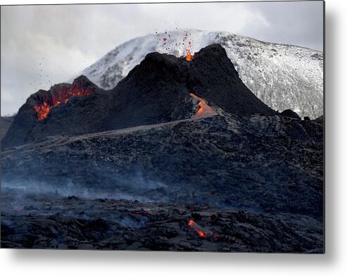 Volcano Metal Print featuring the photograph The rivals by Christopher Mathews