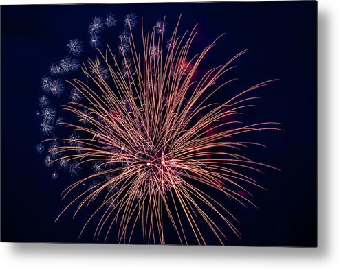 Fireworks Metal Print featuring the photograph The Rockets Red Glare by Skip Tribby