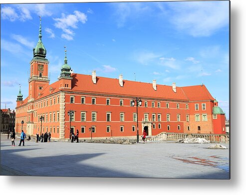 People Metal Print featuring the photograph The Royal Castle Square, Warsaw by Pejft