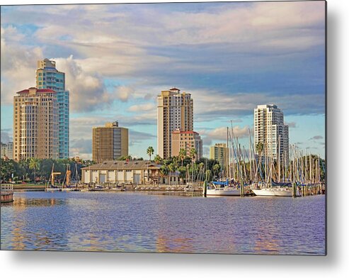 St. Petersburg Florida Metal Print featuring the photograph The South Yacht Basin Waterfront by HH Photography of Florida