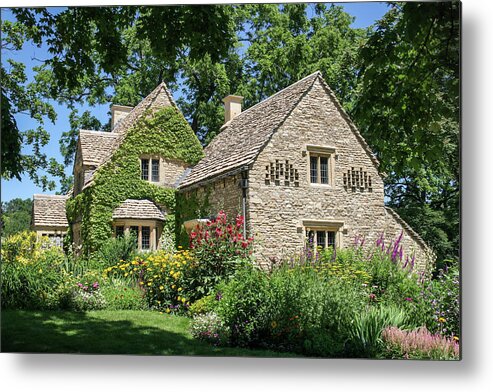 Greenfield Village Metal Print featuring the photograph A Cotswold Cottage by Robert Carter