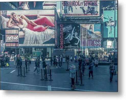 Published Metal Print featuring the photograph The Streets Of New York City Xi by Enrique Pelaez