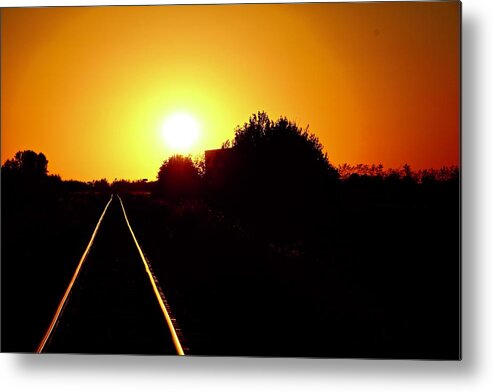 Like The Rolling Stones Lyrics Metal Print featuring the photograph The Train Left the Station by Brian Sereda