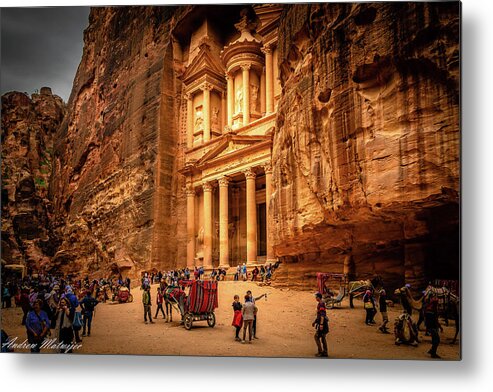 Ruins Metal Print featuring the photograph The Treasury by Andrew Matwijec