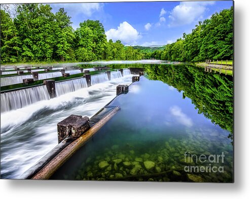 River Metal Print featuring the photograph The Weir Dam at South Holston by Shelia Hunt