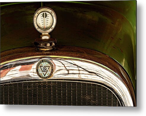  Metal Print featuring the photograph Thermometer Hood Ornament by Al Judge