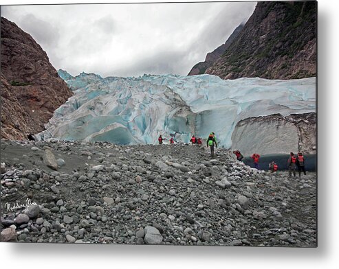 Alaska Metal Print featuring the photograph They come to see the glaciers, Alaska by Madeline Ellis
