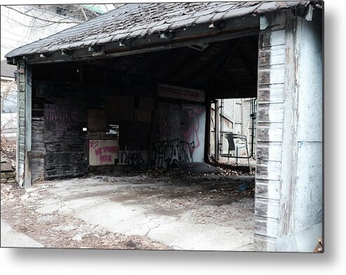Urban Metal Print featuring the photograph They Smoked Here by Kreddible Trout