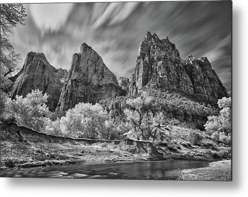 Patriarchs Metal Print featuring the photograph Three Patriarchs, Zion by Bryan Rierson