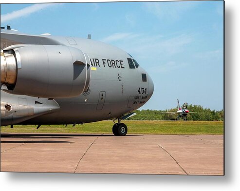 Airplane Metal Print featuring the photograph Thunderbird Support by Liza Eckardt