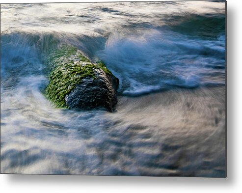 Landscape Metal Print featuring the photograph TideRisingOverRock by Local Snaps Photography