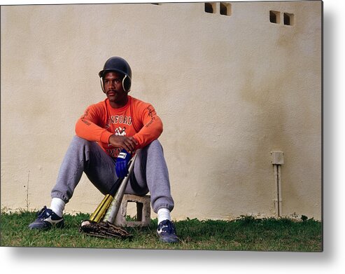 1980-1989 Metal Print featuring the photograph Tim Raines by Ronald C. Modra/sports Imagery