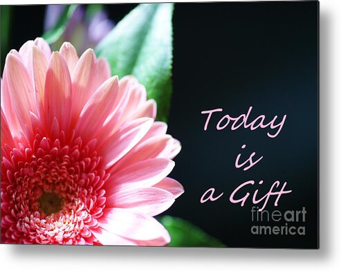 Photo Floral Art Metal Print featuring the photograph Today is a Gift by Dee Jobes Photography