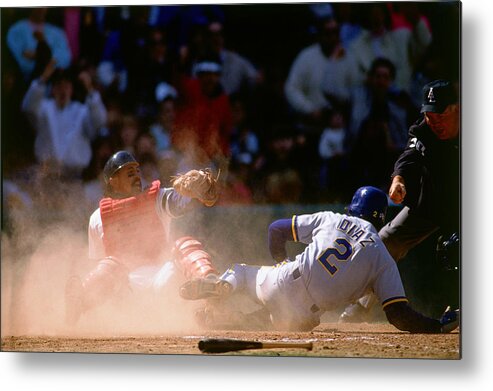 American League Baseball Metal Print featuring the photograph Tony Pena by Ronald C. Modra/sports Imagery