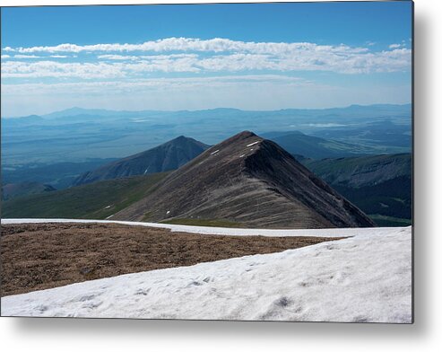 No People Metal Print featuring the photograph Top of a 14er by Nathan Wasylewski