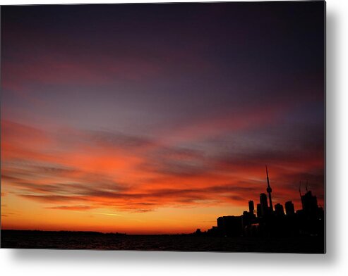 Toronto Metal Print featuring the photograph Toronto Sunset by Kreddible Trout