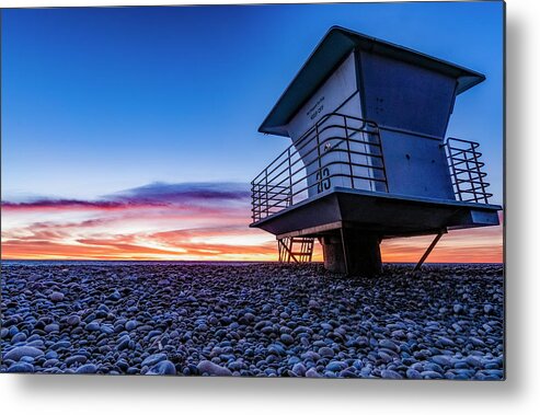 Landscape Metal Print featuring the photograph Tower 23 Carlsbad sunset by Local Snaps Photography