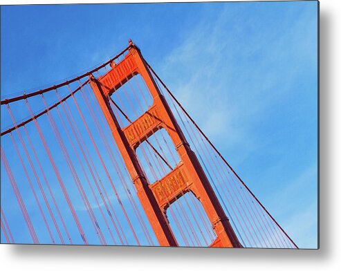 Golden Gate Bridge Metal Print featuring the photograph Towering Golden Gate by Melanie Alexandra Price