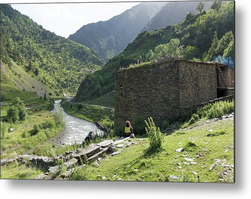 Scenics Metal Print featuring the photograph Towers in Shatili, Caucasus Mountains, Georgia by Vyacheslav Argenberg