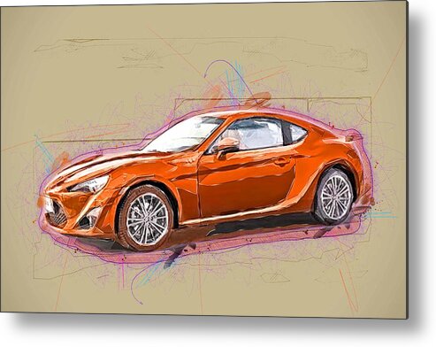 Toyota Gt86 2017 Sports Coupe Bronze Japanese Cars Metal Print by Ola Kunde  - Fine Art America