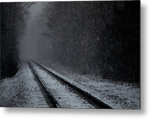 Train Metal Print featuring the photograph Tracks in the Snow by Denise Kopko