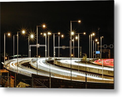 Europe Metal Print featuring the photograph Traffic Stockholm by Alexander Farnsworth