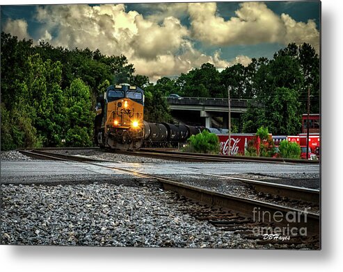 Trains Metal Print featuring the photograph Train and Tracks by DB Hayes