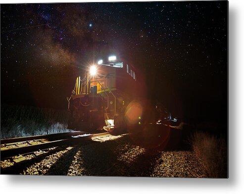 Milky Way Metal Print featuring the photograph Train of Thought by Aaron J Groen