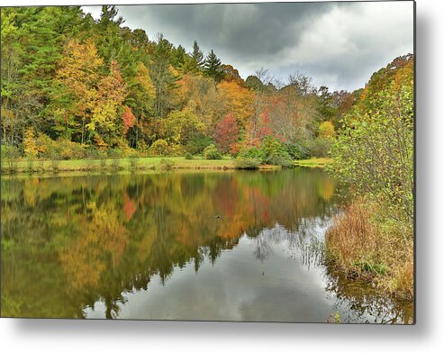 Pond In Autumn Metal Print featuring the photograph Triangle Lake by Steve Templeton