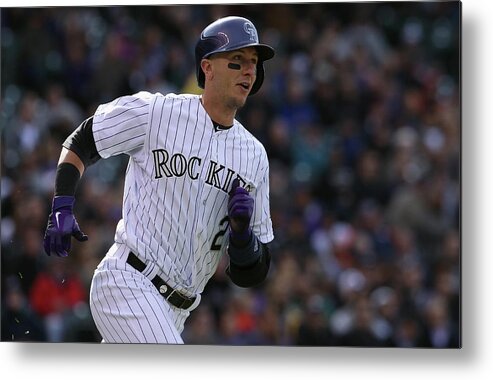 Shortstop Metal Print featuring the photograph Troy Tulowitzki by Doug Pensinger