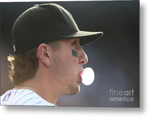 Playoffs Metal Print featuring the photograph Troy Tulowitzki by Jed Jacobsohn