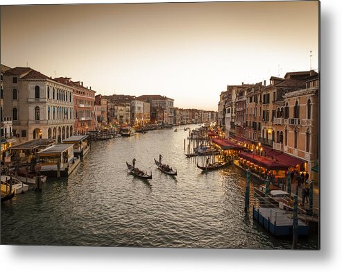 Italian Culture Metal Print featuring the photograph Twin gondola by Adriano Ficarelli