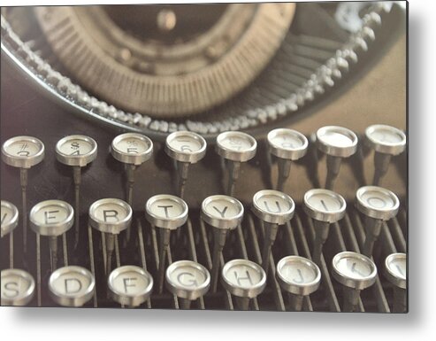 1933 Metal Print featuring the photograph Typing Keys by Jamart Photography